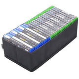 sisma Video Games Organizer Compatible with Xbox One PS5 PS4 Game Disc, Holds Around 22 - 25 Games, Home Games Safekeeping Storage Box Foldable Case