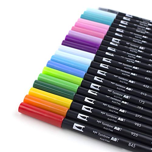 Tombow 56193 Dual Brush Pen Art Markers, Perfect Blends, 20-Pack. Blendable, Brush and Fine Tip Markers