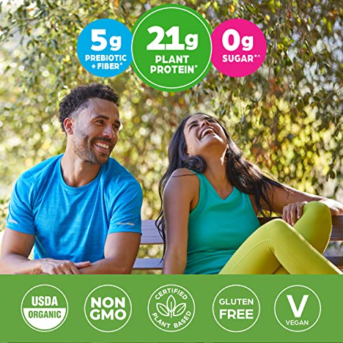 Orgain Organic Plant Based Protein Powder Travel Pack, Vanilla Bean - 21g of Protein, 5g of Fiber, No Dairy, Gluten, Soy or Added Sugar, Non-GMO, 1.62 Ounce (Pack of 10)
