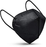 50pcs KN95 Face Mask Black 5 Layer Cup Dust Safety Masks Filter Efficiency≥95% Breathable Elastic Ear Loops Black Masks