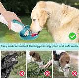 Yicostar Dog Water Bottle for Walking, 20 OZ Travel Pet Water Bottle with Potty Waste Bag for Dogs, Portable Dog Water Dispenser for Hiking, Parking and Outdoor