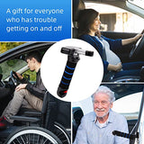 Car Cane Door Handle for Elderly, Vehicle Support Assist Handle with Window Breaker and Seat Belt Cutter, Auto Standing Mobility Aid, 2 Pack
