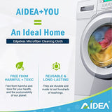 AIDEA Microfiber Cleaning Cloths-100PK, Softer and More Absorbent, Lint-Free, Wash Cloth for Home, Kitchen, Car, Window (12in.x12in.)
