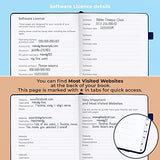 Clever Fox Password Book with tabs. Internet Address and Password Organizer Logbook with Alphabetical tabs. Large Size Password Keeper Journal Notebook for Computer & Website Logins (Dark Blue)