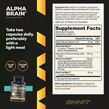 Onnit Alpha Brain Premium Nootropic Brain Supplement, 30 Count, for Men & Women - Caffeine-Free Focus Capsules for Concentration, Brain & Memory Support - Brain Booster Cat's Claw, Bacopa, Oat Straw