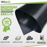 Rubber Sheet Warehouse .062" (1/16") Thick x 1" Wide x 10' -Neoprene Rubber Strip Commercial Grade 65A, Smooth Finish, Solid Rubber, Perfect for Weather Stripping, Gasket, Costume & DIY Projects