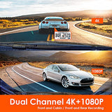 Vantrue N4 3 Channel 4K Dash Cam, 4K+1080P Front and Rear, 4K+1080P Front and Inside, 1440P+1080P+1080P Three Way Triple Car Camera, IR Night Vision, 24 Hour Parking Mode, Capacitor, Support 256GB Max