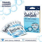 SinkSuds Laundry Detergent | Travel Size Liquid Soap | TSA Compliant | Safe For All Fabrics | 8 Packets