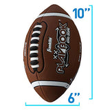 Franklin Sports Playbook Junior Football - Football for Kids - Soft Foam Cover - Extra Grip Laces - Play Diagrams Included - Perfect First Football - Air Pump Included