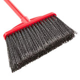 AmazonCommercial Angle Broom with Vinyl-Coated Metal Handle - 6-Pack