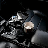 Car Cup Holder Tray with Detachable Tray Table Compatible with Yeti 20/26/30 oz Hydro Flasks 32/40 oz Camelbak 32/40 oz Other Bottles in 3.4"-3.8"