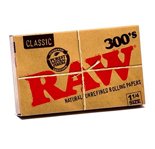 RAW 300 Classic 1.25 1 1/4 Size Rolling Papers, 300 Count (Pack of 1)