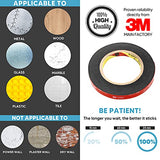 3M Double Sided Tape, 33 FT Length, 0.4 Inch Width, Mounting Tape Heavy Duty, Waterproof Foam Tape for Office Decor, Home Decor, Car, LED Strip Lights