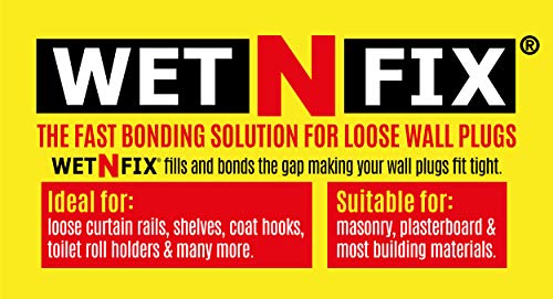 WETNFIX (20 Discs) - Fixing Wall Anchors Fast! Ideal for Loose Wall fixtures Such as Curtain Rails, Toilet roll Holders. Ideal for Drywall and Masonry.