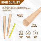 ACE ROLLING Cones, Brown Cones Rolling Papers King Size Pre Rolled Cones for Weed Unbleached Rolling Papers Cigarette Rolling Papers with Tips Slow Burning 50 Pack (108 MM) for Party Gift