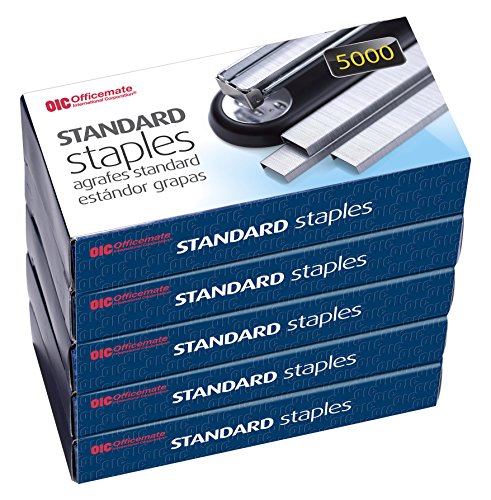 Officemate Standard Staples, 5 Boxes General Purpose Staple (91925)