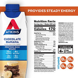 Atkins Chocolate Banana Protein-Rich Shake. With B Vitamins and Protein. Made with Real Fruit. Keto-Friendly and Gluten Free, 11 Fl Oz (Pack of 12)