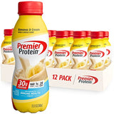 Premier Protein Shake, Bananas & Cream, 30g Protein, 1g Sugar, 24 Vitamins & Minerals, Nutrients to Support Immune Health, 12 Pack, 138.0 Fl Oz
