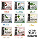 Numi Organic Tea By Mood Gift Set, 40 Count Tea Bag Assortment - Premium Organic Black, Pu-erh, Green, Mate, Rooibos & Herbal Teas (Packaging May Vary)