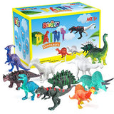 BAODLON Kids Arts Crafts Set Dinosaur Toy Painting Kit - 10 Dinosaur Figurines, Decorate Your Dinosaur, Create a Dino World Painting Toys Gifts for 5, 6, 7, 8 Year Old Boys Kids Girls Toddlers