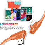 iPhone Charger, 3 Packs 10FT 90 Degree Charging Cable MFi Certified USB Lightning Cable Nylon Braided Fast Charging Cord Compatible for iPhone 13/12/11/X/Max/8/7/6/6S/5/5S/SE/Plus/iPad (10FT)