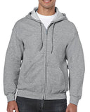 Gildan Men's Fleece Zip Hooded -Sweatshirt Style G18600, Sport Grey