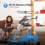 30Mins Flight RC Helicopter 3.5CH Hobby Remote Control Helicopter for Boy Adult Girl Indoor Toy for Kids 8-12 Holiday Christmas Birthday Gift,Easy for Beginner with Gyro,Altitude Hold,Alloy Structure