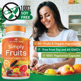 Simply Nature's Promise - Fruit and Vegetable Supplements - 90 Veggie and 90 Fruit Capsules - Made with Whole Food Superfoods, Packed Vitamins & Minerals - Soy Free - No Fillers or Extracts