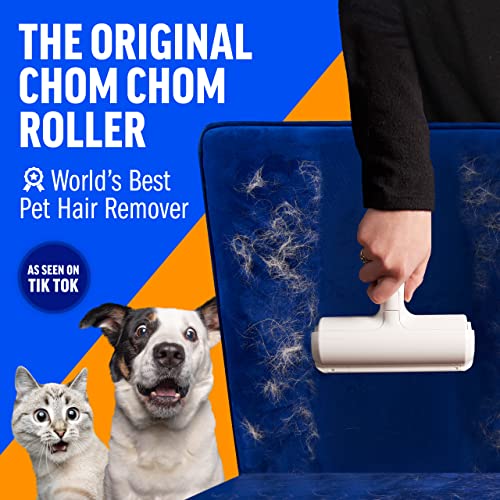 ChomChom Pet Hair Remover - Reusable Cat and Dog Hair Remover for Furniture, Couch, Carpet, Car Seats and Bedding - Eco-Friendly, Portable, Multi-Surface Lint Roller & Animal Fur Removal Tool