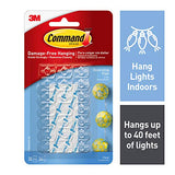 Command Small Decorating Clips, Clear, 20-Clips/Pack, 6-Packs, Decorate Damage-Free