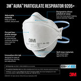 3M Aura Particulate Respirator 9205+ N95, 3-Pack