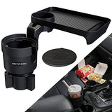 Car Cup Holder Tray with Detachable Tray Table Compatible with Yeti 20/26/30 oz Hydro Flasks 32/40 oz Camelbak 32/40 oz Other Bottles in 3.4
