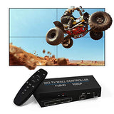 NIERBO 2x2 HDMI Video Wall Controller, 1080P@60HZ HD Display, 180 Degree Rotate, 8 Display Modes - 2x2, 1x2, 1x3, 1x4, 2x1, 3x1, 4x1, HDMI Input & Output
