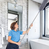 Dusters for Cleaning High Ceiling Fan, Microfiber Duster with Extension Pole 30-100 Inches, FUUNSOO Retractable Gap Dust Brush Cleaner Long Feather Duster for Cleaning Cobweb, Blinds, Furniture