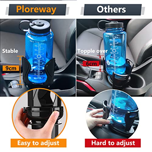 Car Cup Holder Expander for Car [Heavy-Duty] with Adjustable Base and Holder, Cup Coaster, Compatible with Hydro Flask, Yeti Ramblers 10-50 oz. Most Bottles in 2.6"-4.5" Most Vehicles (10-50oz)