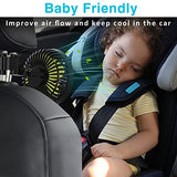Automobile Cooling Fan for Backseat Portable Car Fan: 3 Speed Strong Wind 5V Mini Ceiling Fan with USB Plug Powerful Quiet Ventilation clip on fan Personal Fan for SUV, RV, Baby Stroller ,Vehicles
