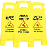 Galashield Wet Floor Sign 3 Pack 2-Sided Safety Yellow Warning Signs Commercial 26