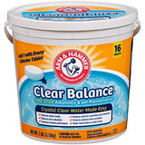 Arm & Hammer Clear Balance Swimming Pool Maintenance Tablets, 16 Count & HTH 67023 Super Clarifier Swimming Pool Cleaner, 32 fl oz