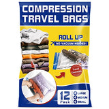Compression Bags for Travel, Space Saver Bags for Travel Packing, Travel Accessories (4L+4M+4S)