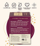Teeccino Herbal Tea Sampler Assortment – Maca Chocolaté, French Roast, Hazelnut, Vanilla Nut – Rich & Roasted Herbal Tea That’s Caffeine Free & Prebiotic for Natural Energy, 12 Tea Bags