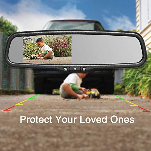 AUTO-VOX T2 Backup Camera for Car/Trucks,OEM Look Rear View Mirror Camera Monitor with IP68 Waterproof Back Up Camera,Super Night Vision for Vehicle Reversing