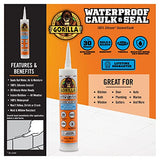 Gorilla Waterproof Caulk & Seal 100% Silicone Sealant, 10oz Cartridge, White (Pack of 1)