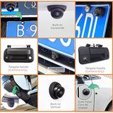 210° Fish-Eye MINI Reverse Backup Camera, OEM-Look Adjustable Lens, Screw-Free Easy Install, Car Front Side Rear View HD, Certified IP69K Waterproof, 0.005lux Night Vision, Wide 6~32V, 24/7 Selectable
