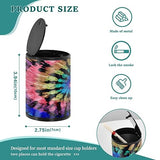 Tie Dye Cigarette Smoke Car Ashtray for Most Car Cup Holder Mini Car Trash Can with Lid Smell Proof Smoking Accessory for Woman Men Truck Outdoor Travel Home Office