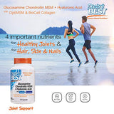 Doctor's Best Glucosamine Chondroitin MSM + Hyaluronic Acid with OptiMSM Featuring Biocell Collagen, Joint Support, Non-GMO, Gluten Free, Soy Free, 150 Caps