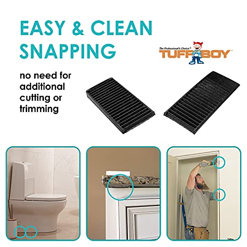 TUFFBOY 8” Composite Shims for Indoor/Outdoor use. 12 Pack Heavy Duty Never Rot Wedges, Extreme Load Support, Easy to snap DIY Levelers for Home Improvement, Furniture, Doors, Windows, Sheds and More.
