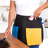 SupplyMaid Waterproof Professional Speed Cleaning Apron with 5 Pockets. Designed for Pro House Cleaners & Hotels. "Like a Cleaning Caddy Around Your Waist" - Speeds Up Cleaning, Saves Time & Money