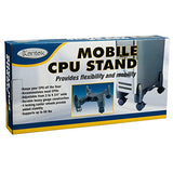 Kantek Mobile CPU Stand with Adjustable Width and Locking Casters, 16-Inch Wide x 7-Inch Deep x 4.8-Inch High (CS200B),Black