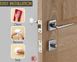 Door Stopper Wall Protector Small 1.57" (12 PCS) - Door Stop with Strong Back Adhesive - Quiet and Shock Absorbent Silicone Wall Protectors from Door Knobs - Protects Every Wall Surface