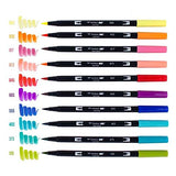 Tombow Pen Retro Dual Brush Markers, 10-Pack, 10 Piece
